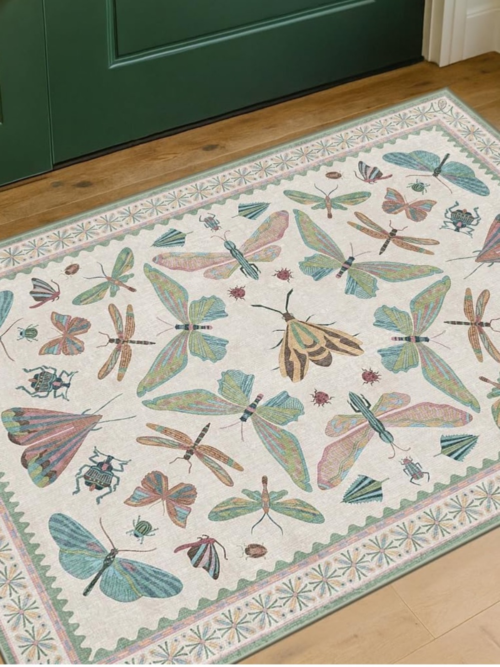 🆕 ANTHRO STYLE Rug Butterfly Moth Apothecary Soft Machine Washable Door Bathroom